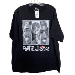 Tupac Shakur Poetic Justice‎ Graphic T-Shirt Adult Size XL Black